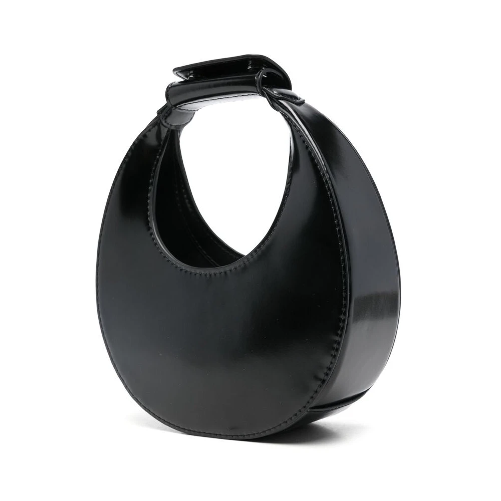 Staud Zwarte leren schoudertas Black Dames