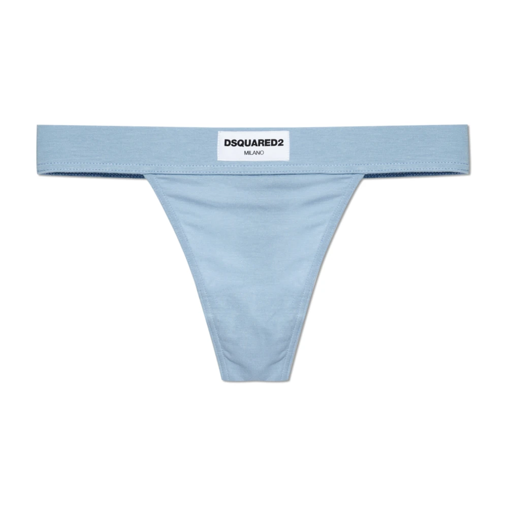 Dsquared2 Mujer Azul - Tangas Con Parche Del Logo - Underwear - 2XL