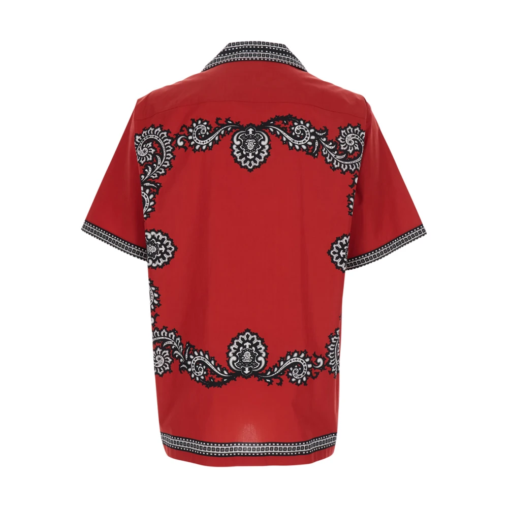Dolce & Gabbana Rood Bandana Print Katoen Heren Shirt Red Heren