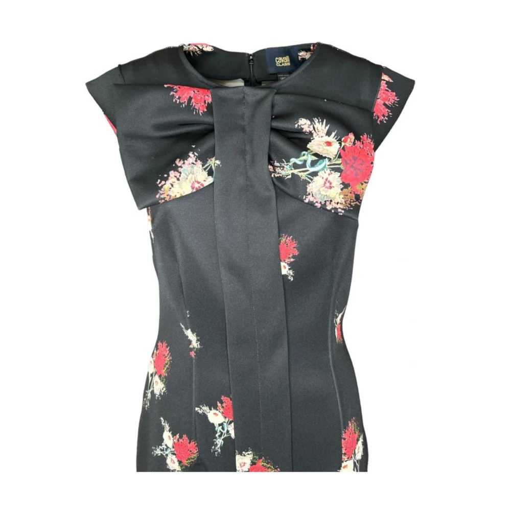 Cavalli Class Bloemen Bodycon Jurk met Strik Detail Multicolor Dames