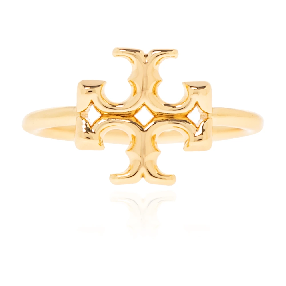 Tory Burch ‘Eleanor’ ring med logotyp Yellow, Dam