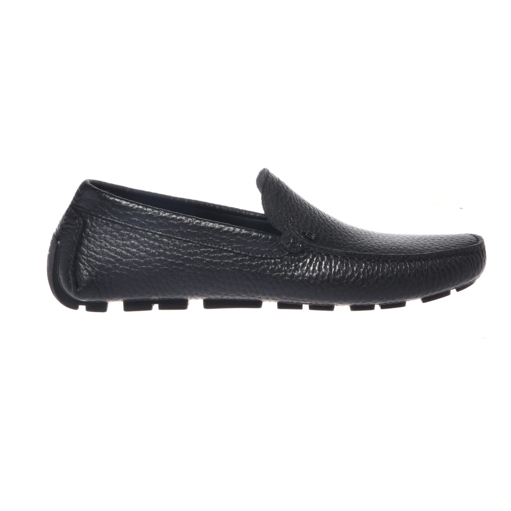 Baldinini Men's Black Tumbled Leather Loafer - Loafers - 11 Uk - Shoes