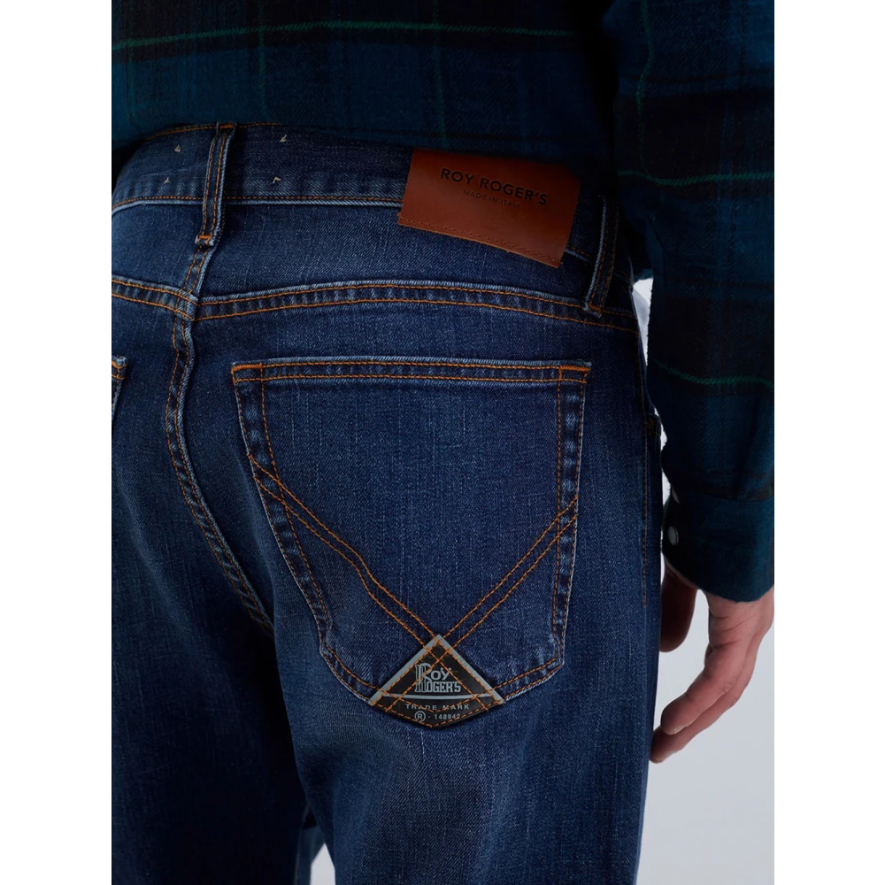 Roy Roger's Donkere Wassing Denim Jeans Blue Heren