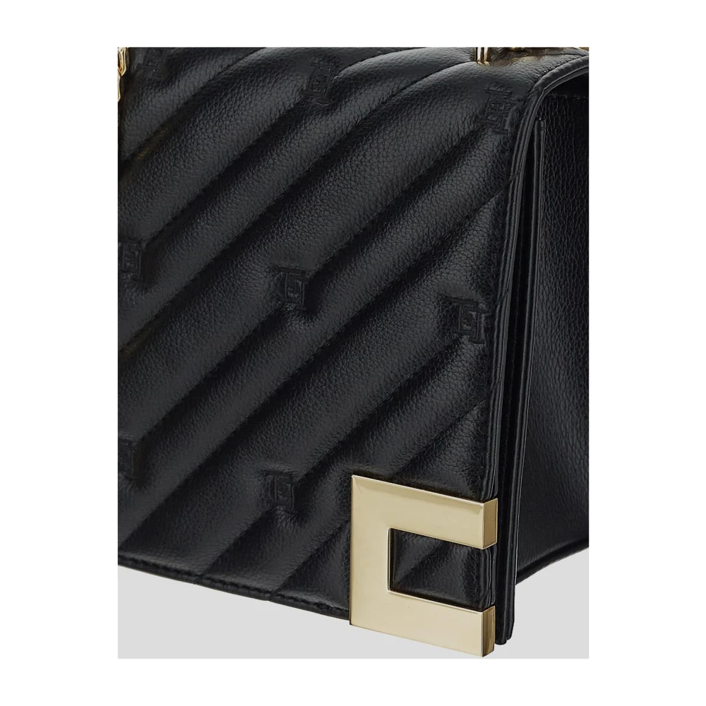 Elisabetta Franchi Katoenen Schoudertas Black Dames