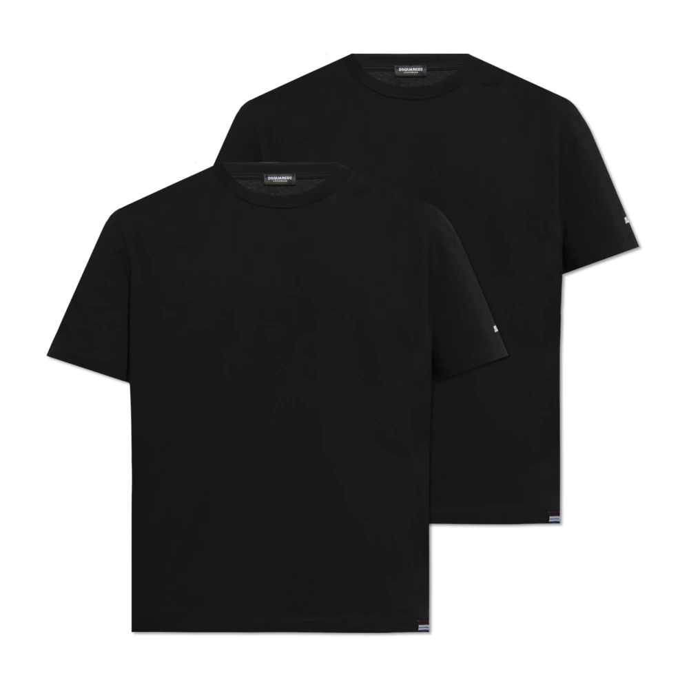 Dsquared2 Klassiek Zwart Half Mouw T-Shirt Black Heren