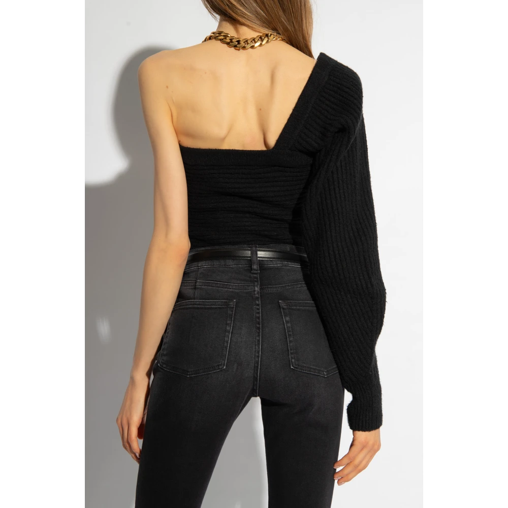 IRO Baidy een-schouder trui Black Dames