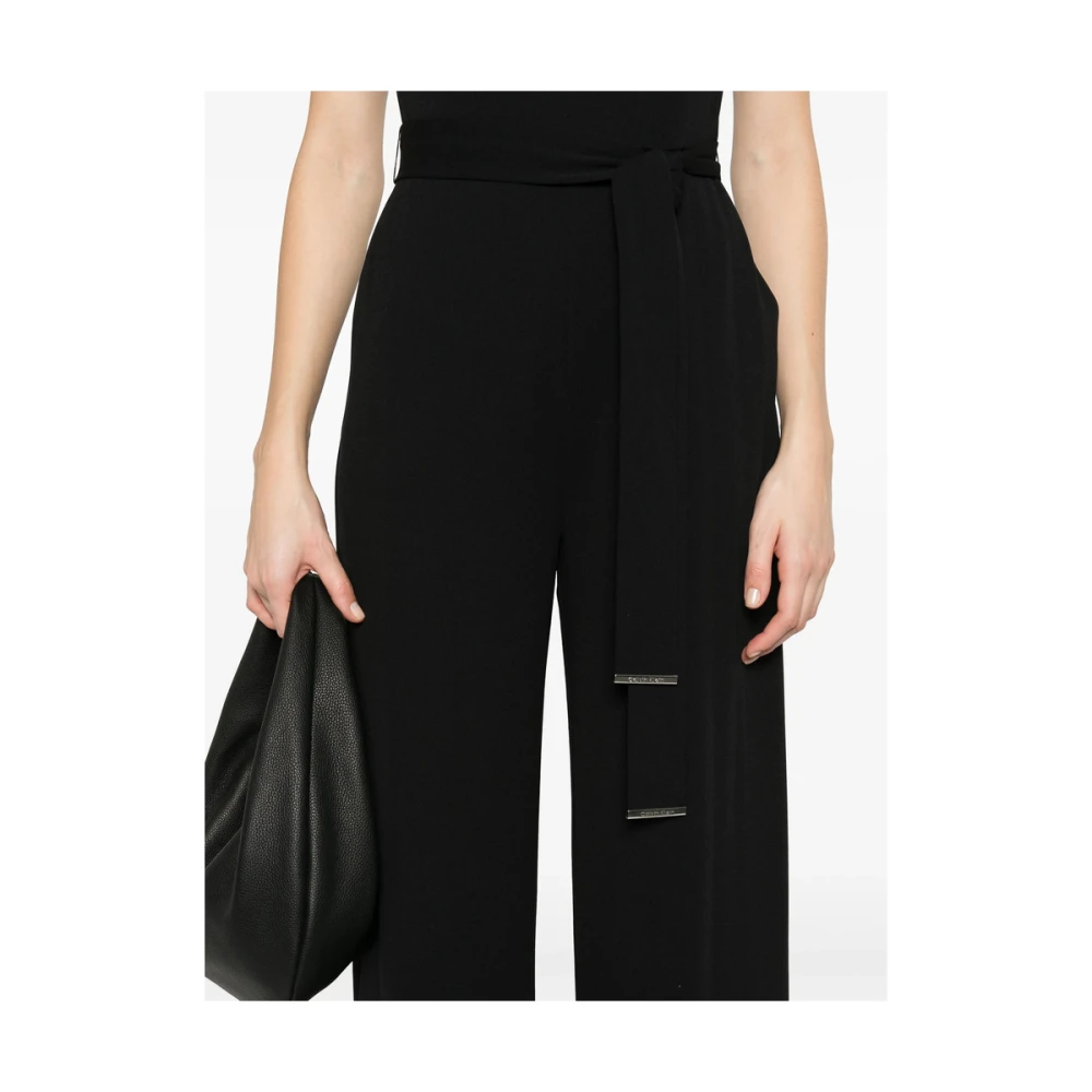 Calvin Klein Zwarte Jumpsuit met Tailleband Black Dames