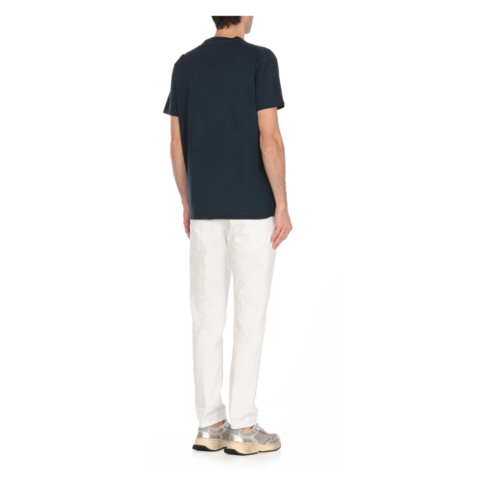 Dsquared2 Blauw Katoenen T-shirt met Print Blue Heren
