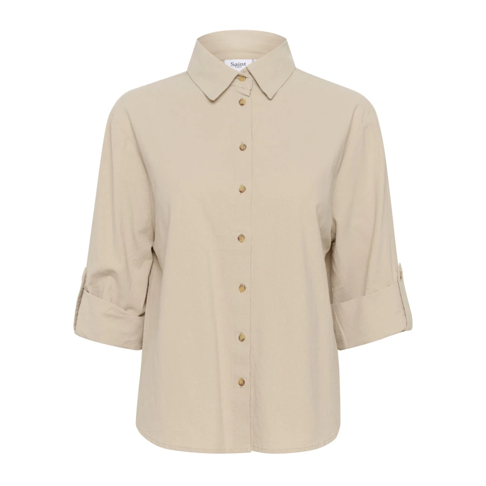 Saint Tropez Women's Beige Zalindasz Shirt - Shirts - L - Blouses & Shirts