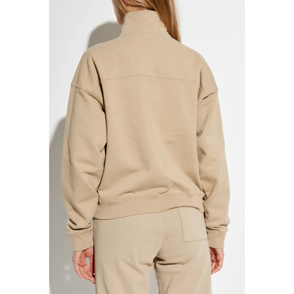 Sporty & Rich Hoge Kraag Sweatshirt Beige Unisex
