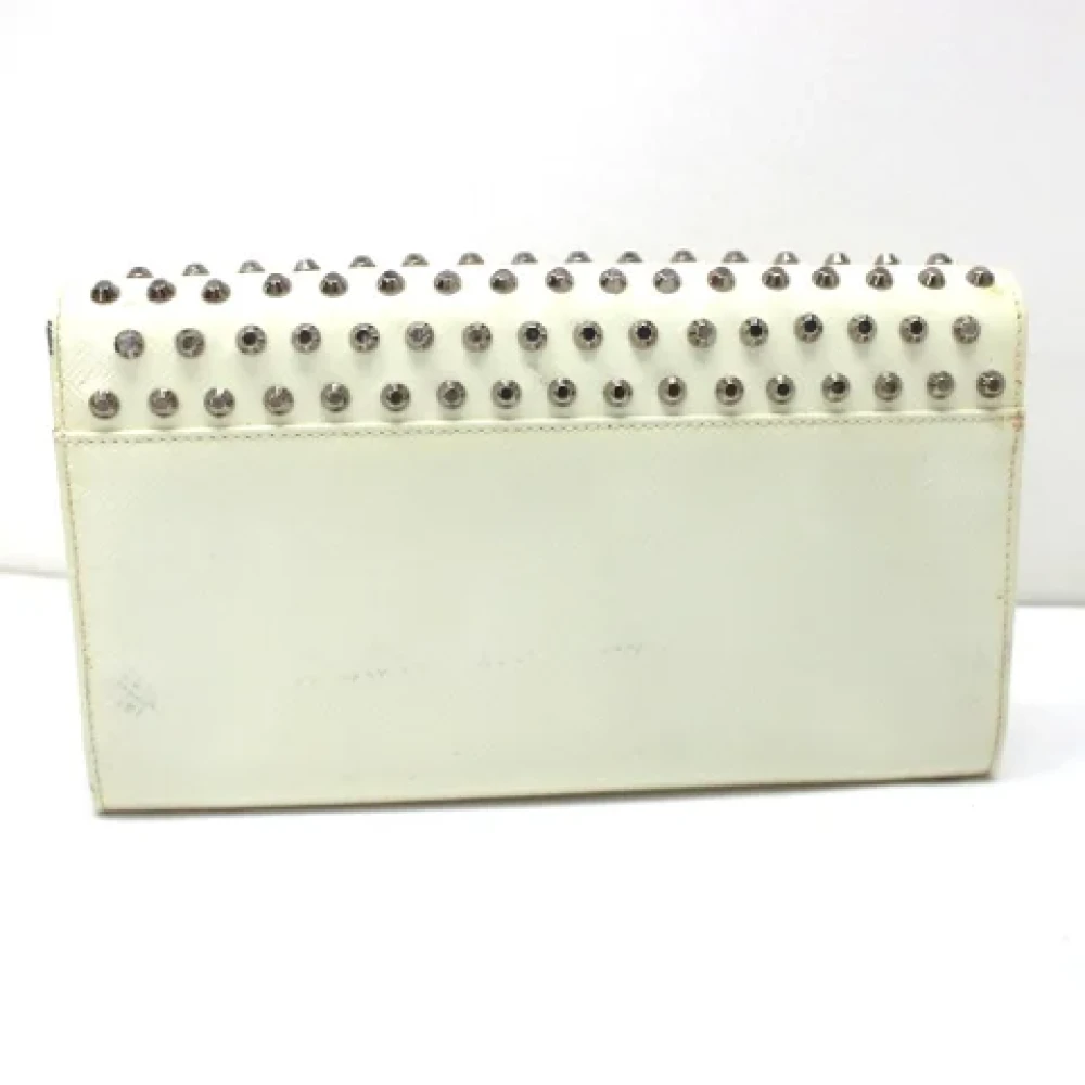 Prada Vintage Pre-owned Leather wallets White Dames