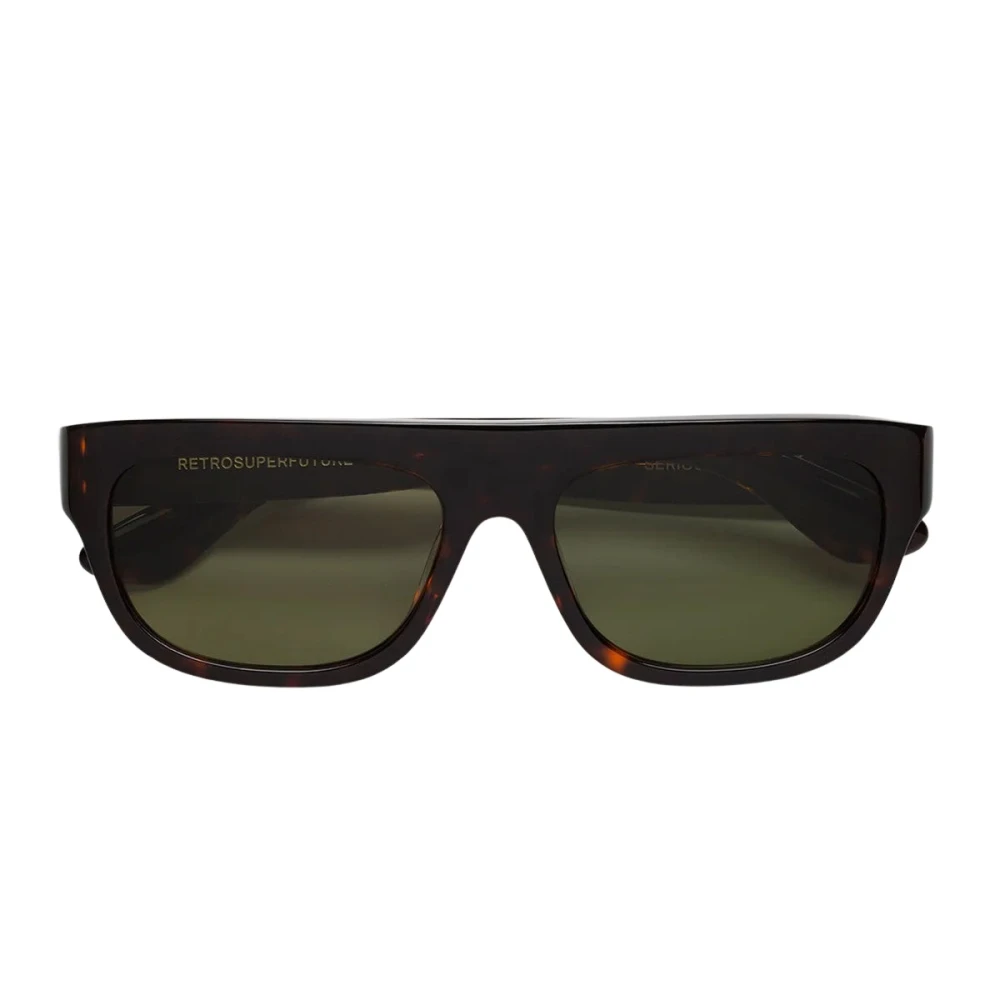 Retrosuperfuture Unisex Green 5G5 Serioso Havana Sunglasses Acetate Havana Geometric Normal - Image 2
