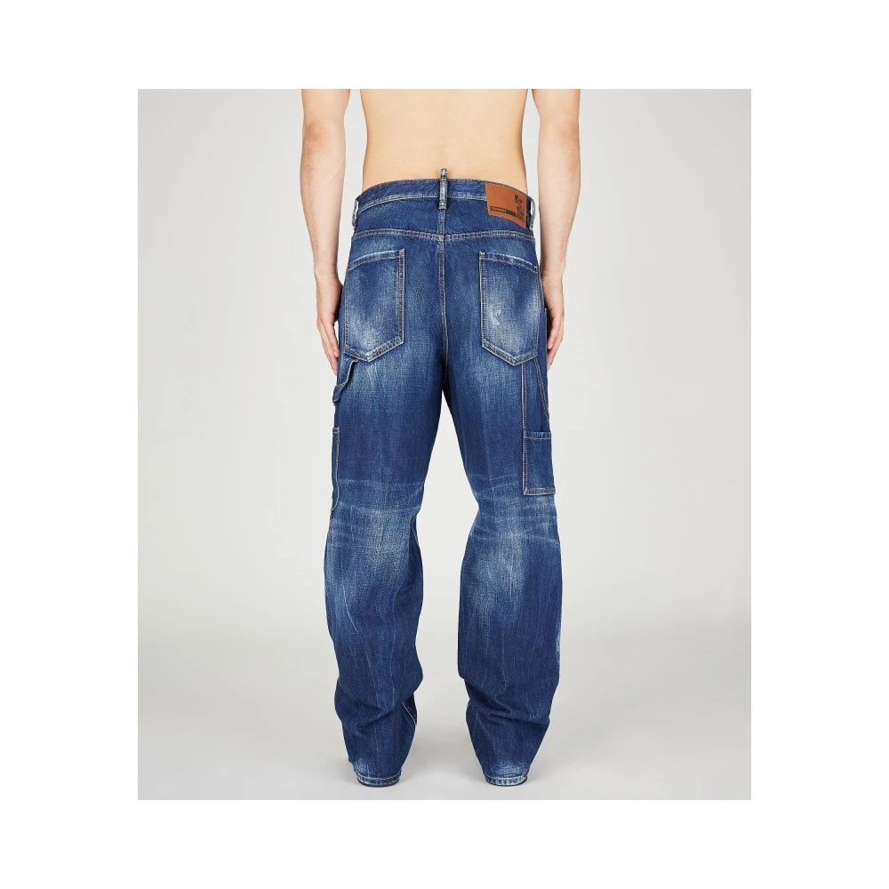 Dsquared2 Losse Carpenter Jeans in Donkerblauw Blue Heren