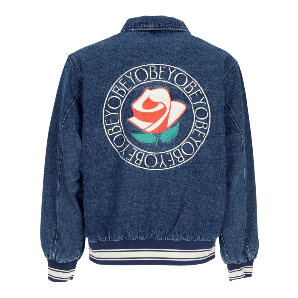 Obey Rose Blouson Jack Stone Wash Blue Heren