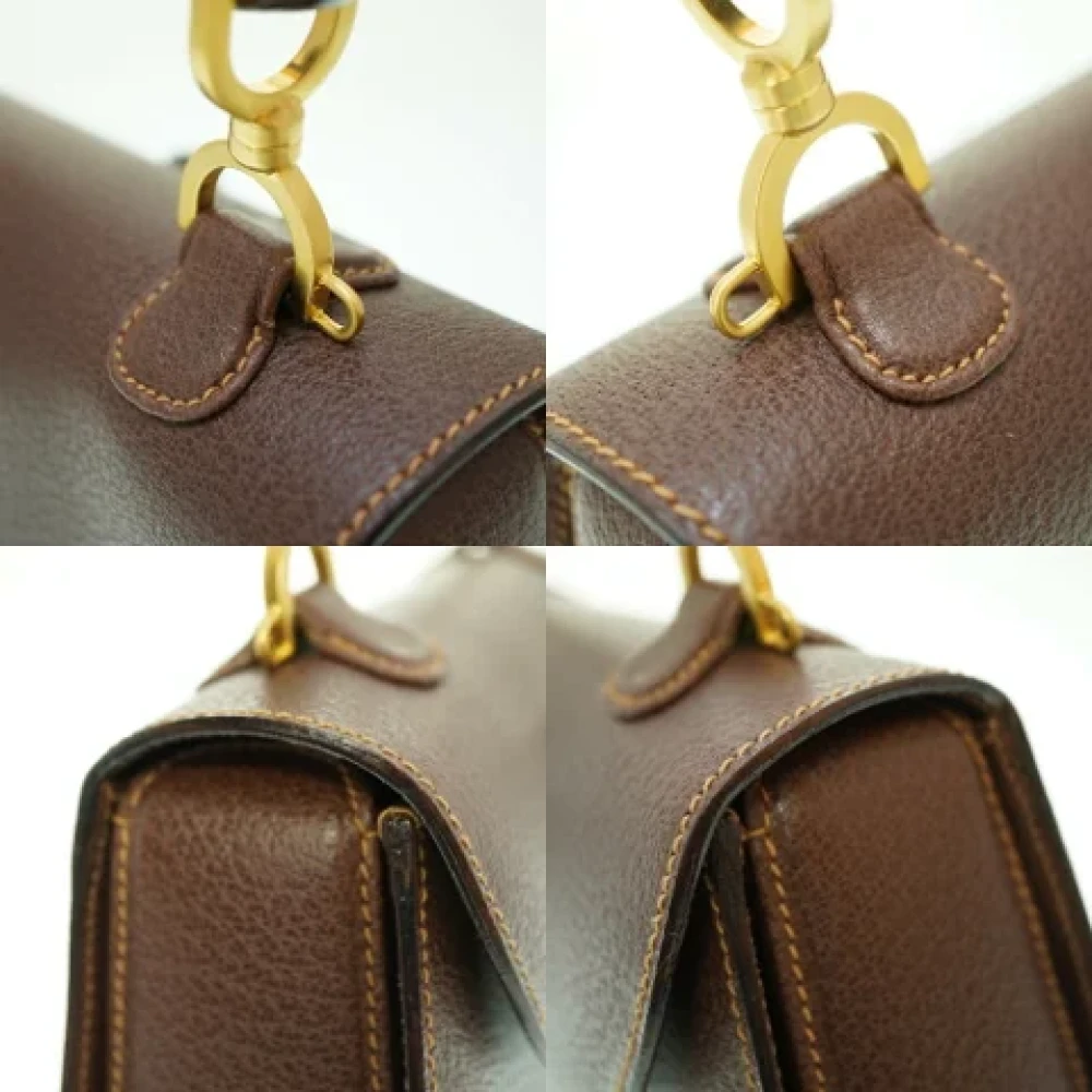 Gucci Vintage Pre-owned Fabric gucci-bags Brown Dames