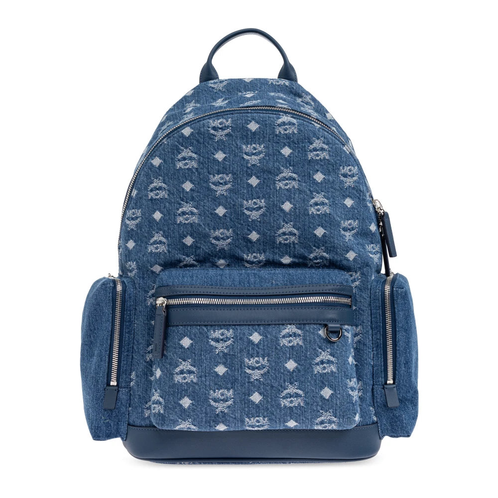 Mcm Men's Blue Backpacks, One Size, Stark Backpack