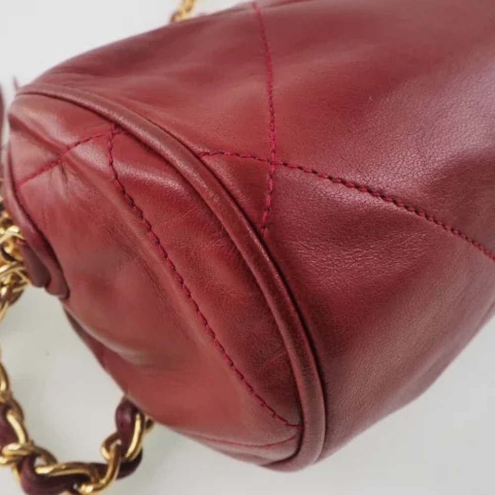 Chanel Vintage Pre-owned Leather crossbody-bags Red Dames