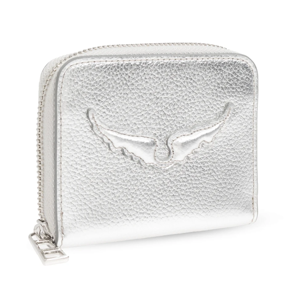 Zadig & Voltaire Leren portemonnee met logo Gray Dames