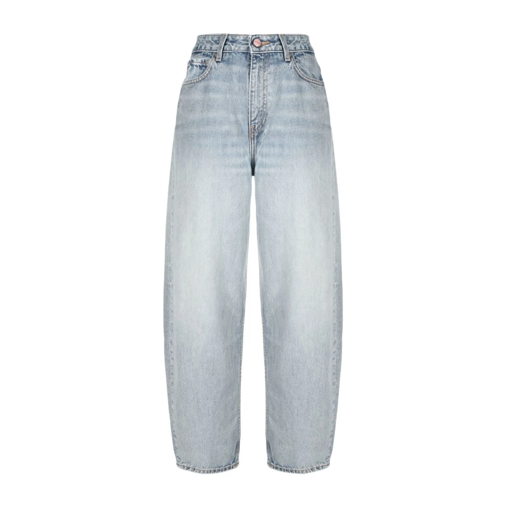 Ganni Organische hoge taille taps toelopende jeans Blue Dames