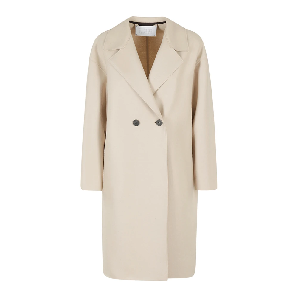 Harris Wharf London Klassieke Wollen Jas Beige Dames