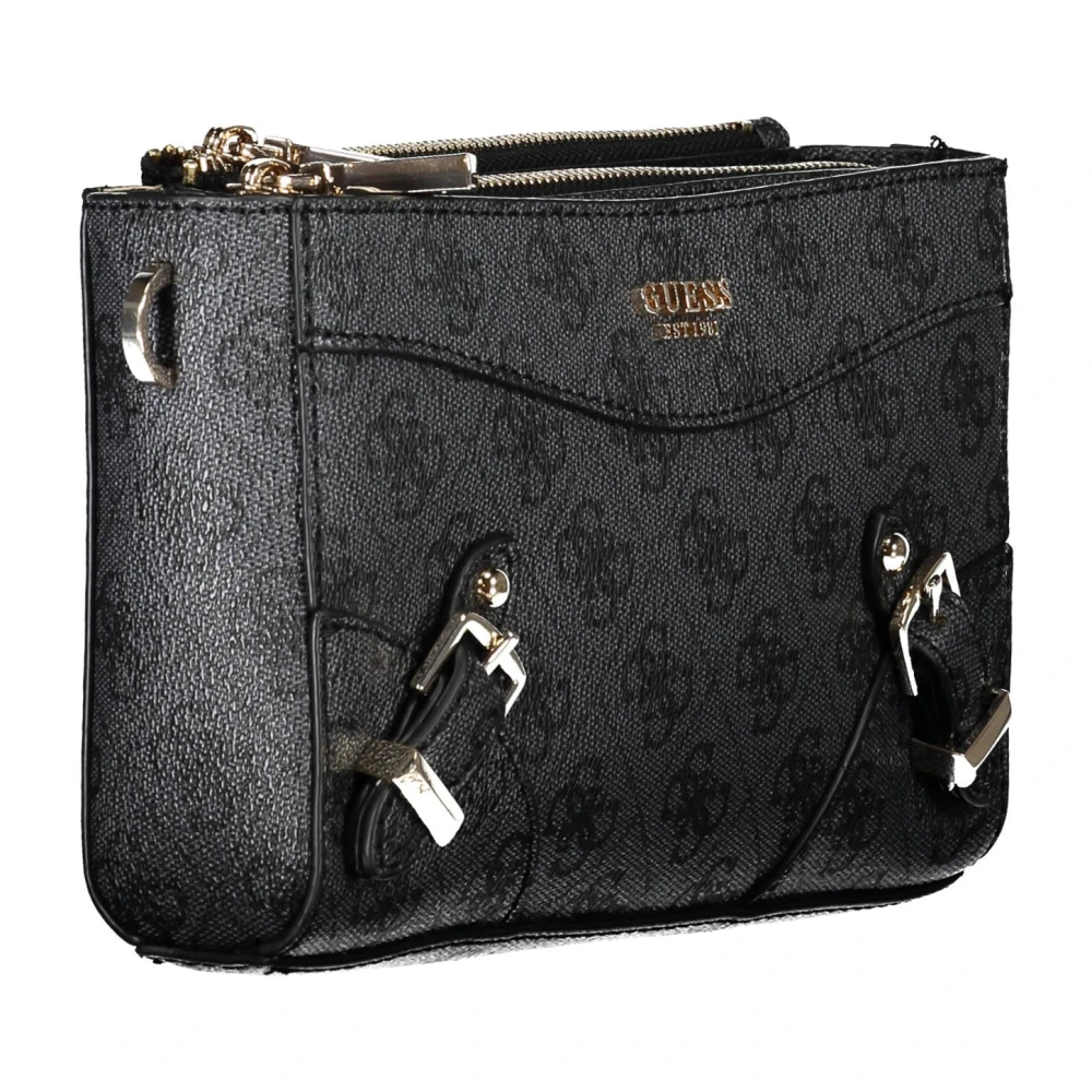 Guess Zwarte dames schoudertas met rits Black Dames