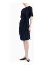 robe-bleue-avec-col-rond