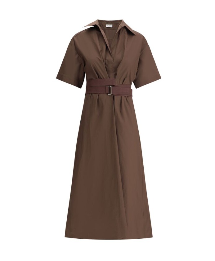 elegante-robe-en-coton-avec-col-en-v