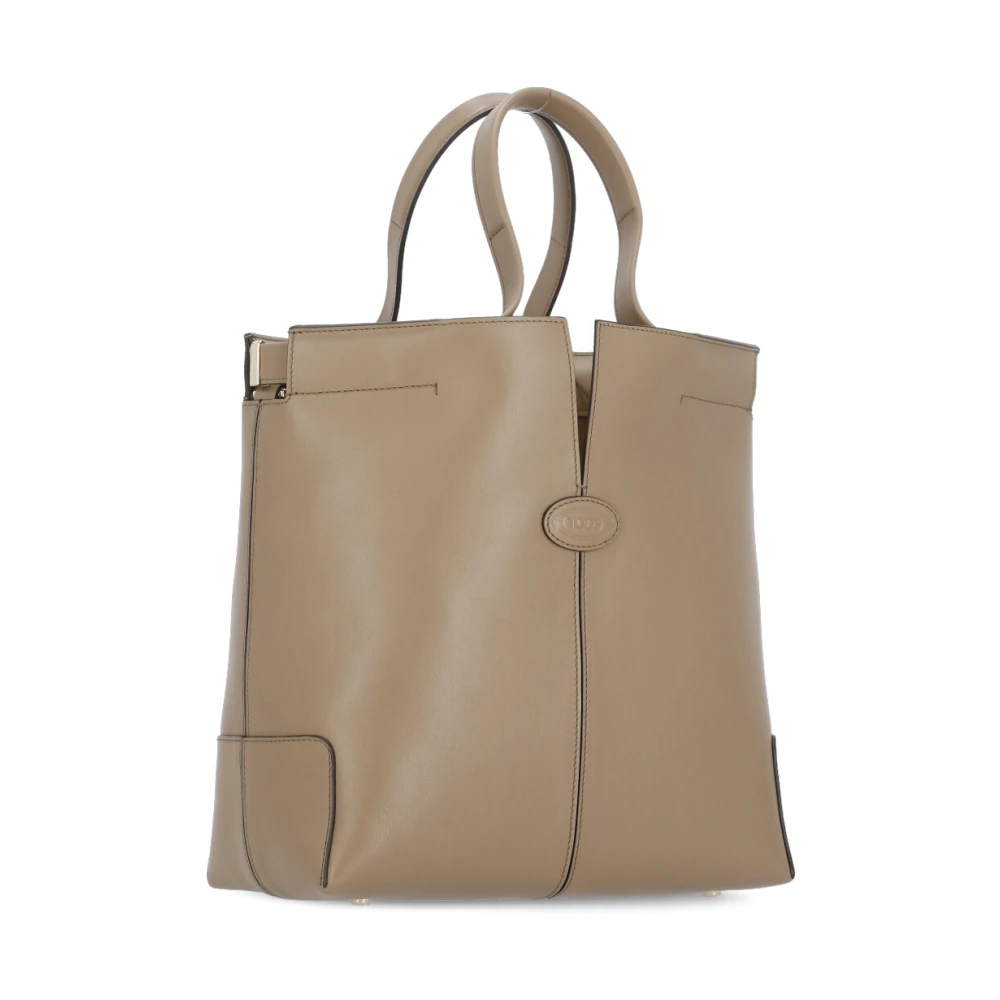 TOD'S Bruine Leren Dames Tas met Handvatten Brown Dames