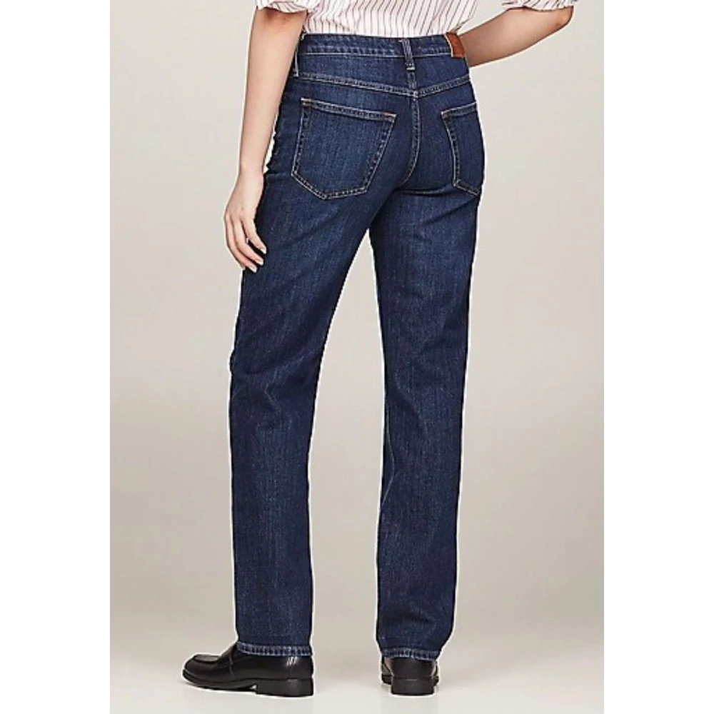 Tommy Hilfiger Klassieke Straight Donkerblauwe Jeans Blue Dames