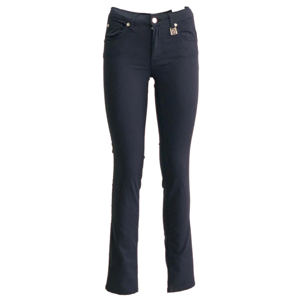 Liu Jo Vrouw Blauw Magnetische Regular Fit Broek