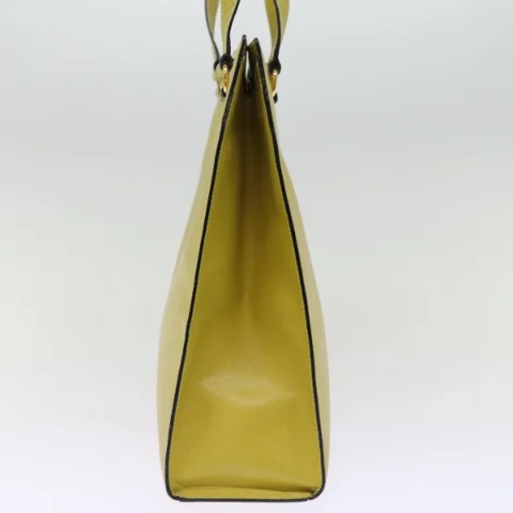 Celine Vintage Pre-owned Leather totes Yellow Dames