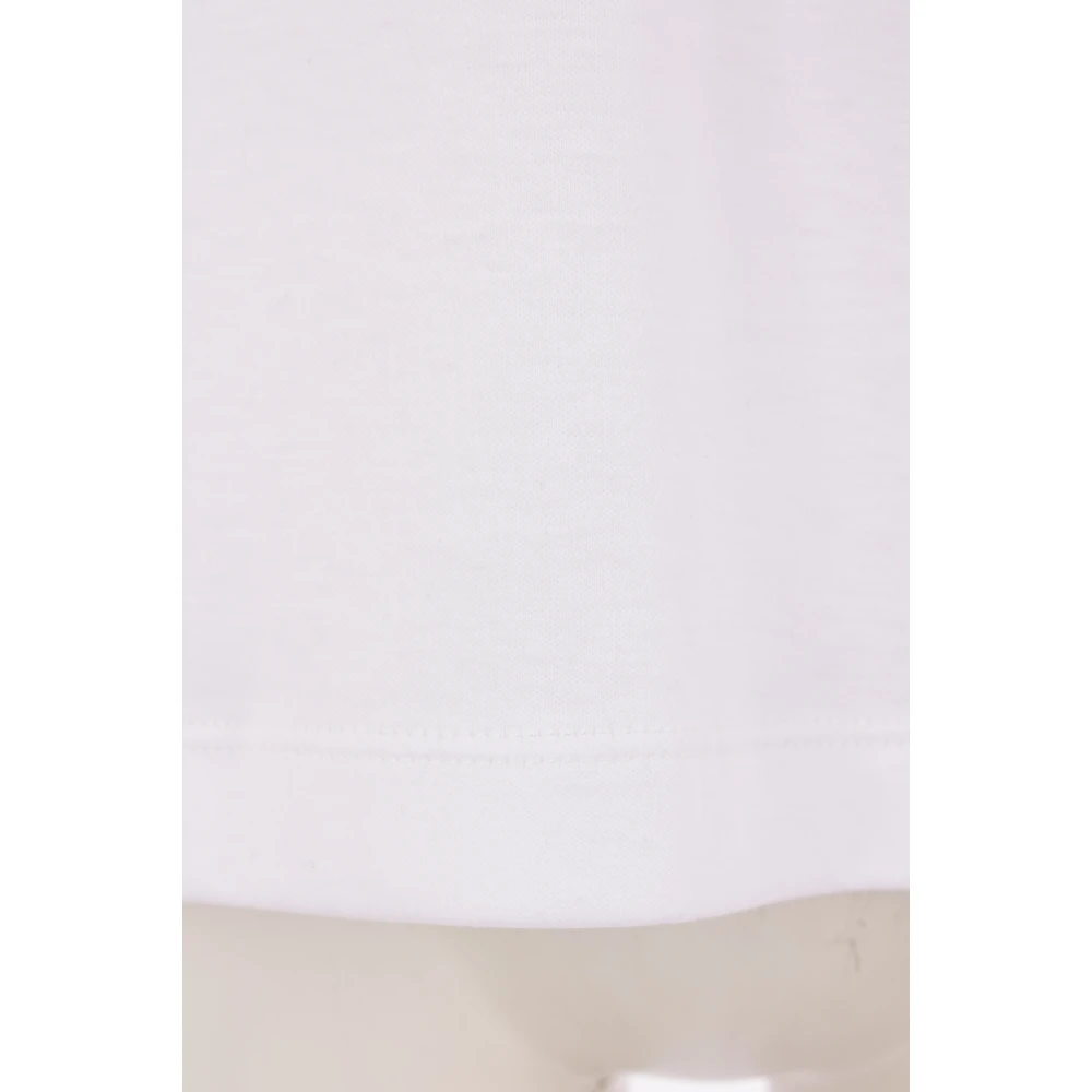 Giorgio Armani Logo Print Katoenen T-shirt White Heren