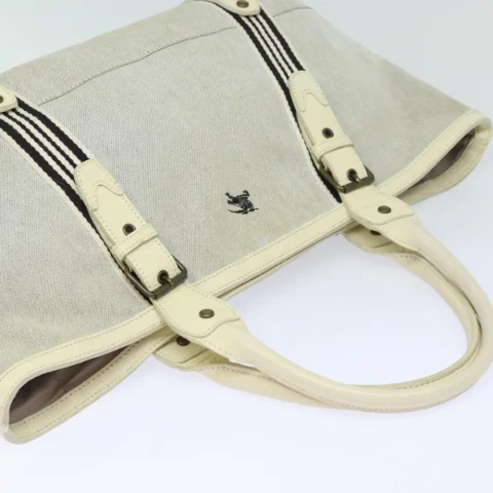 Burberry Vintage Pre-owned Canvas handbags Beige Dames