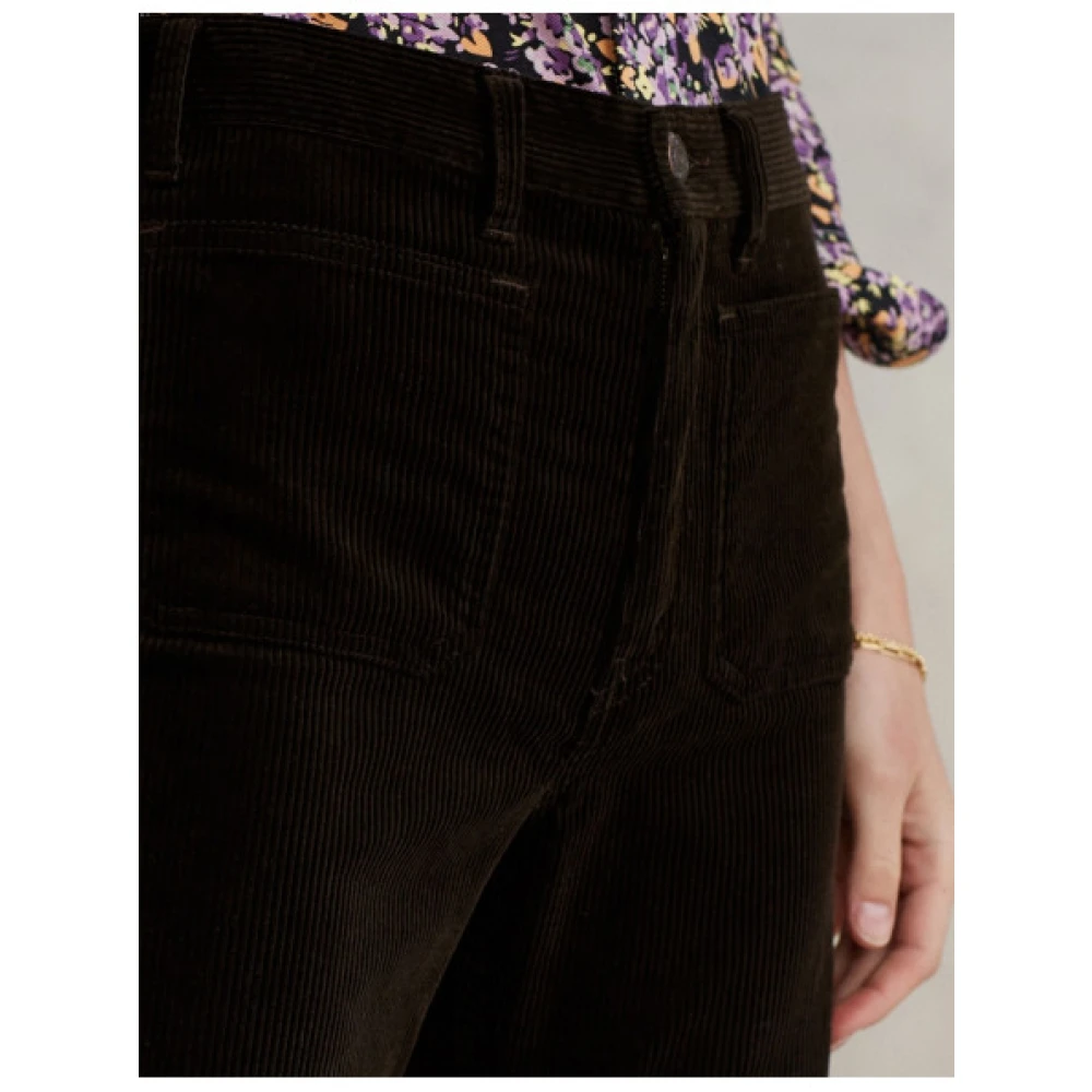 Polo Ralph Lauren Bruine Corduroy Flare Broek Jenn Stijl Brown Dames