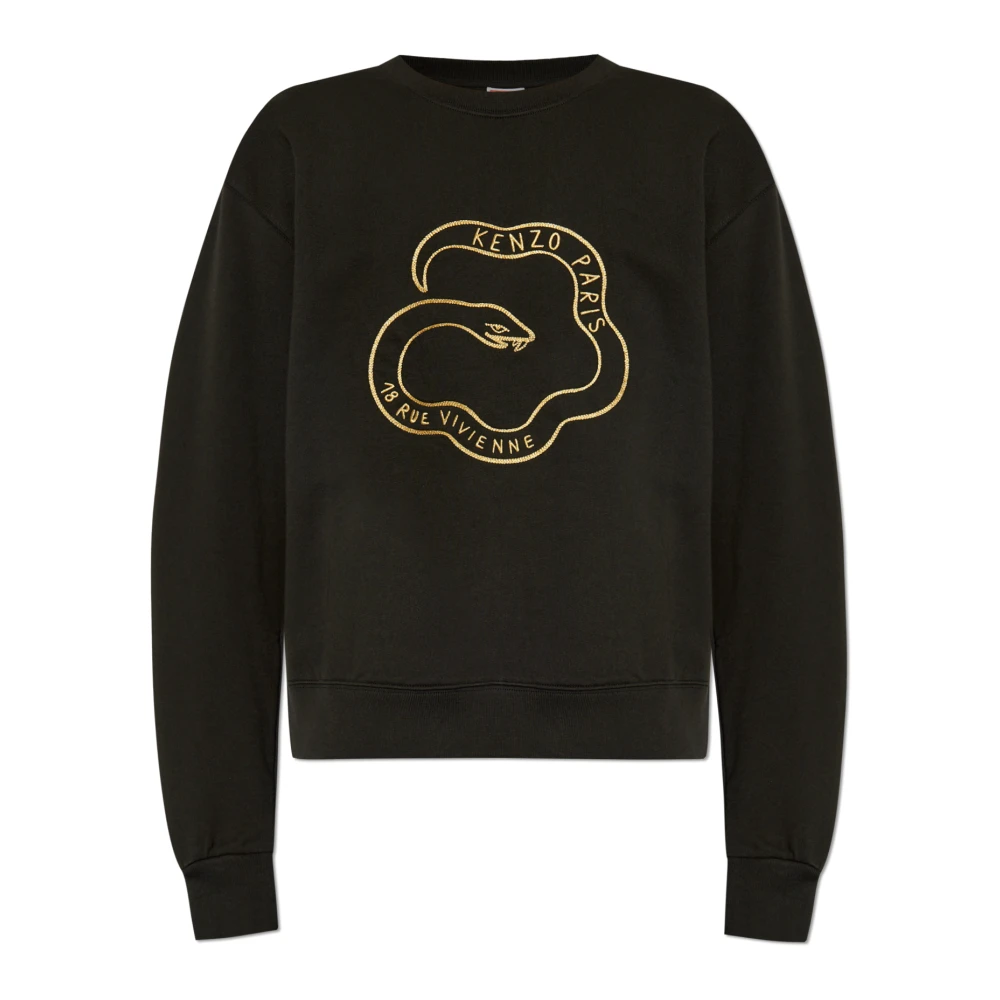 Kenzo Sweatshirt met geborduurd logo Black Heren