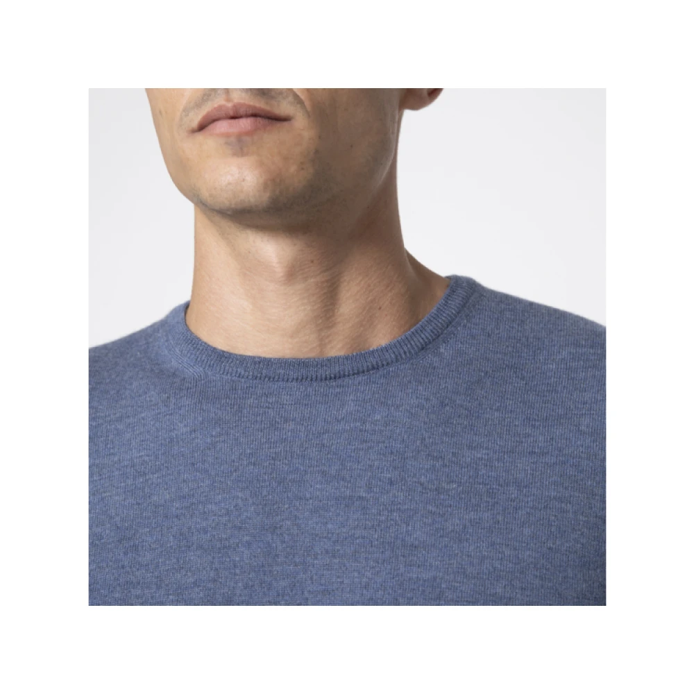 Gran Sasso Blauw-grijze trui met ronde hals Blue Heren