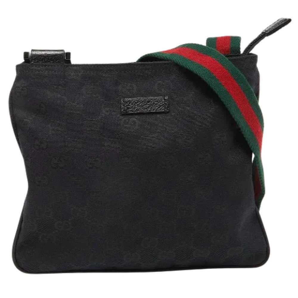Gucci Vintage Pre-owned Canvas shoulder-bags Black Dames