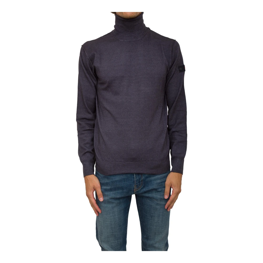 Peuterey Blauwe Gebreide Trui Blue Heren