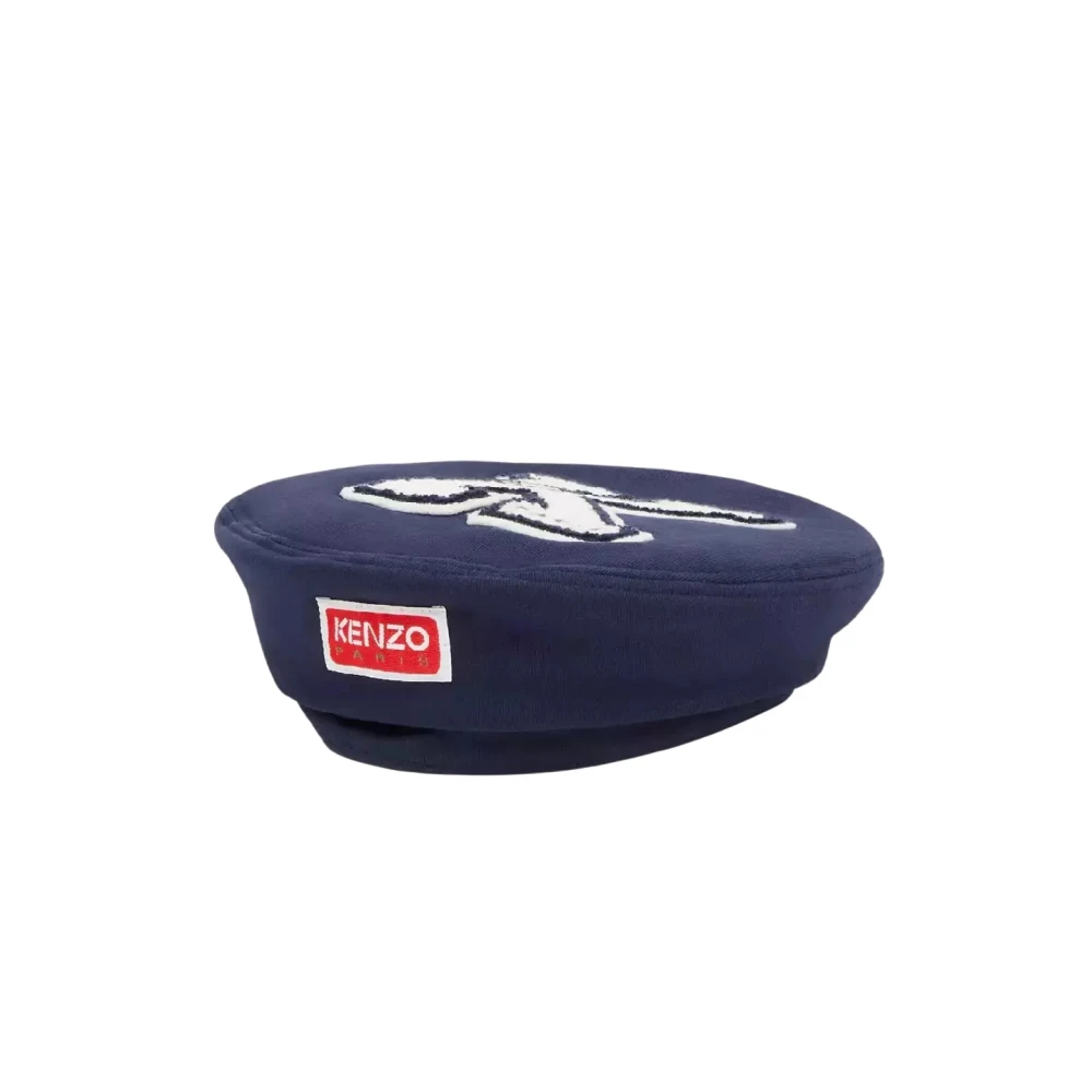 Kenzo Donkerblauw Logo Beret Blue Heren