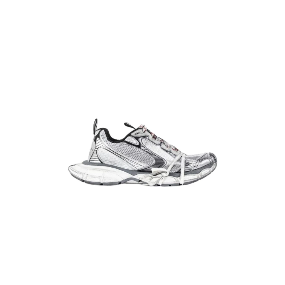 Balenciaga Metallic Grijze Sneakers met Overdreven Gumzool Gray Heren