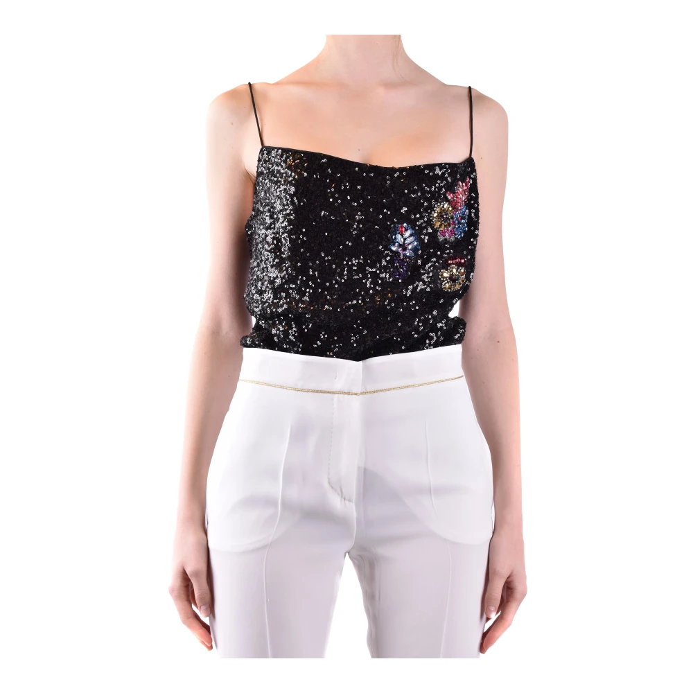 Pinko Women's Black Tops - Sleeveless Tops - M - Tops