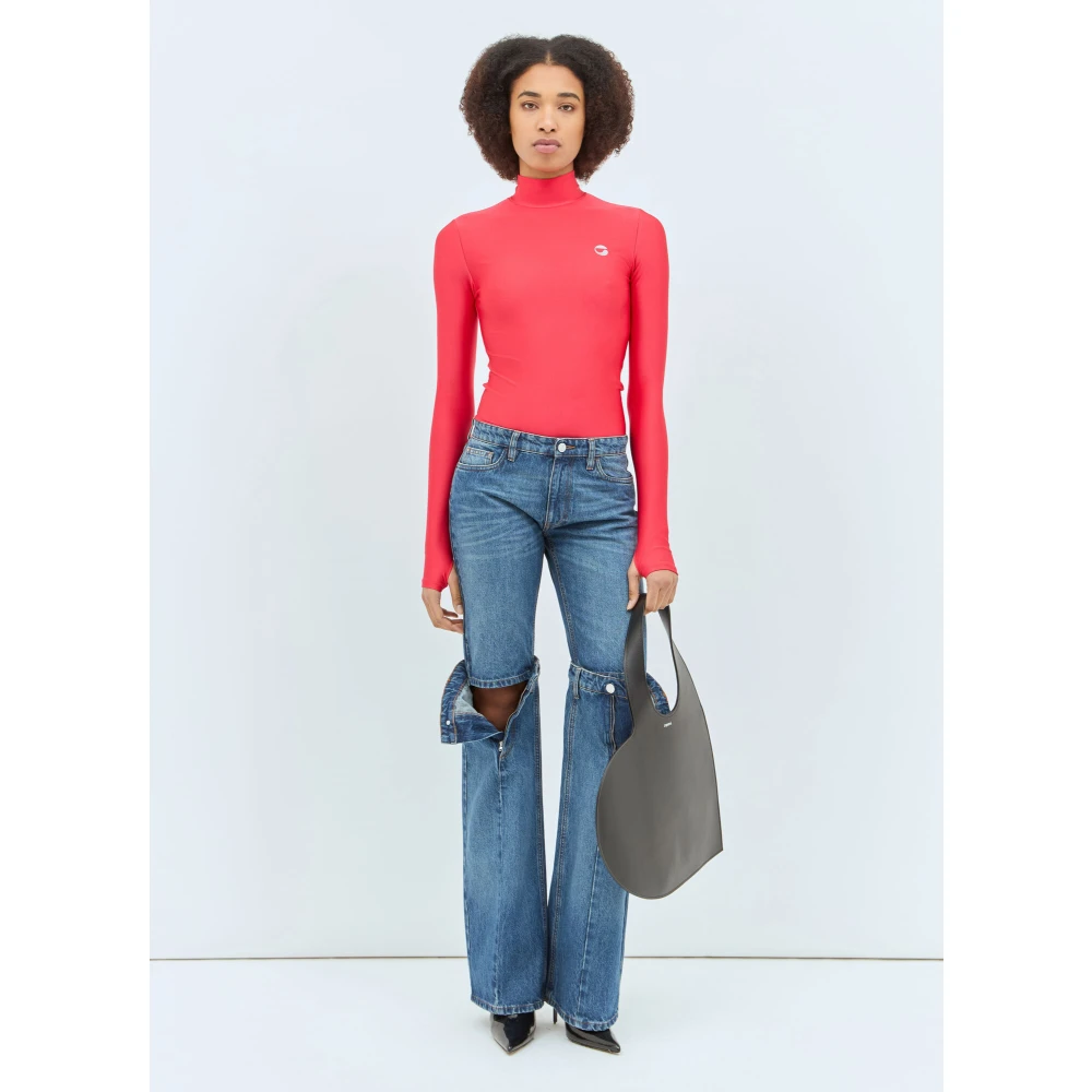 Coperni Top met hoge hals en logo Red Dames