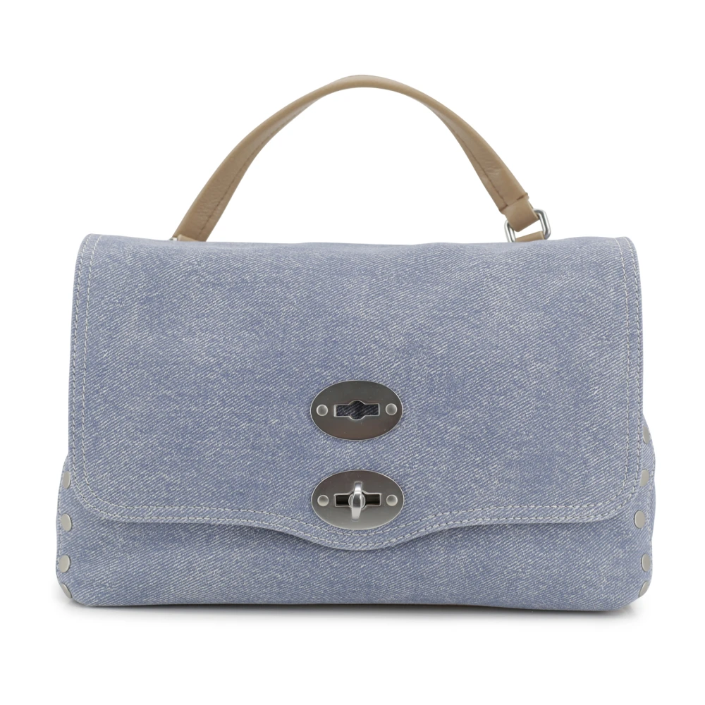 Zanellato Heldere Blauwe Denim Tote Tas Blue Dames