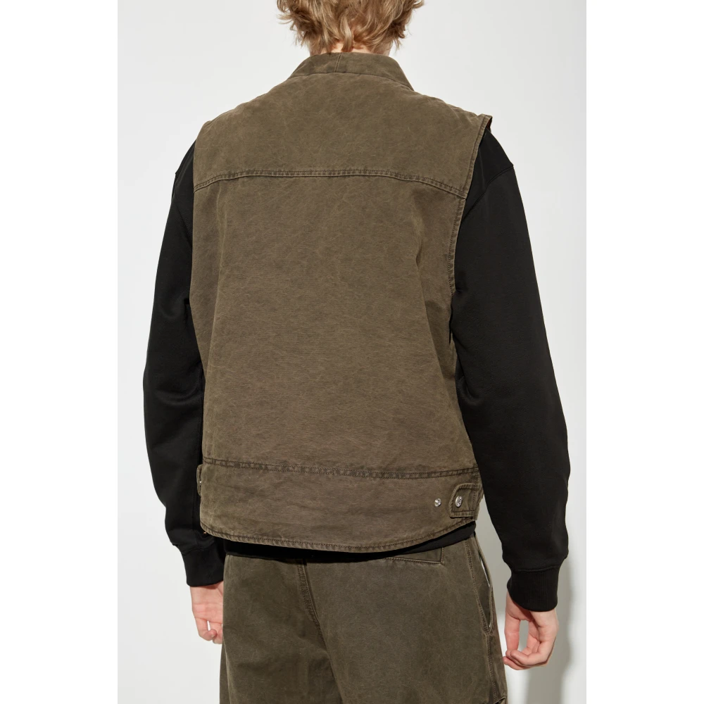 Kenzo Vest met logo Brown Heren