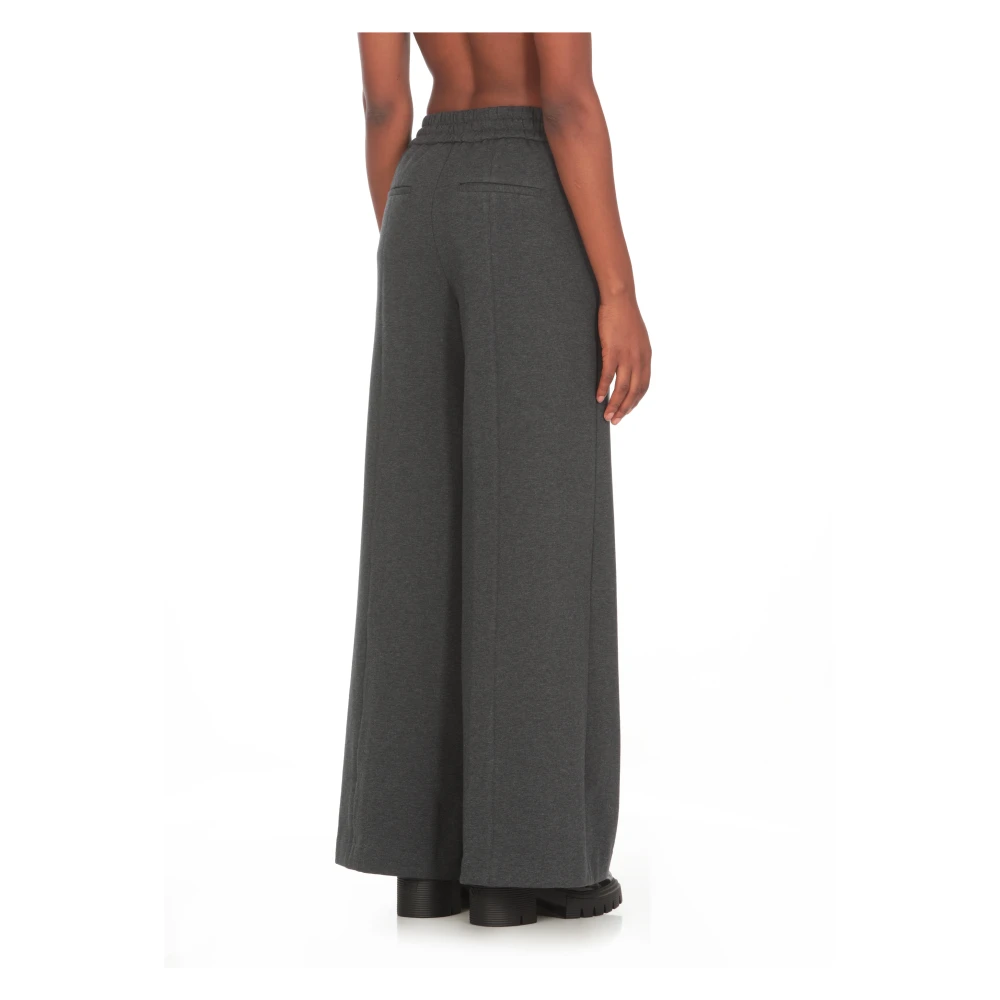PESERICO Donkergrijze Elastische Taillebroek Gray Dames