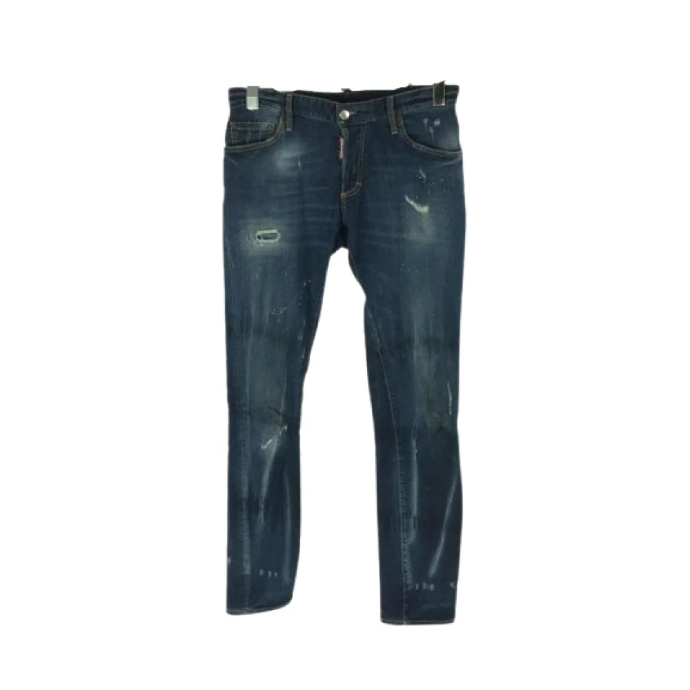 Dsquared2 Luxe Blauwe Slim Jeans Blue Heren