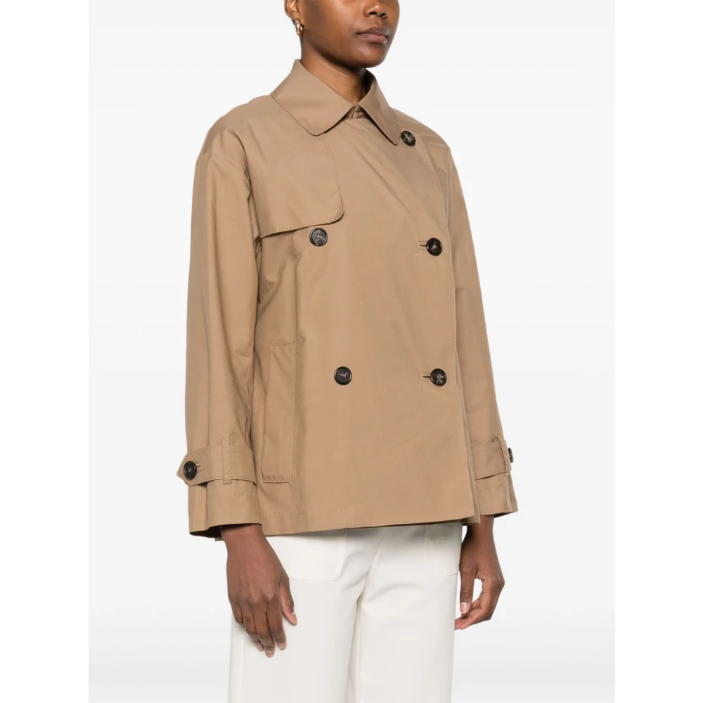 Max Mara Bruine Cube Jassen voor Vrouwen Brown Dames