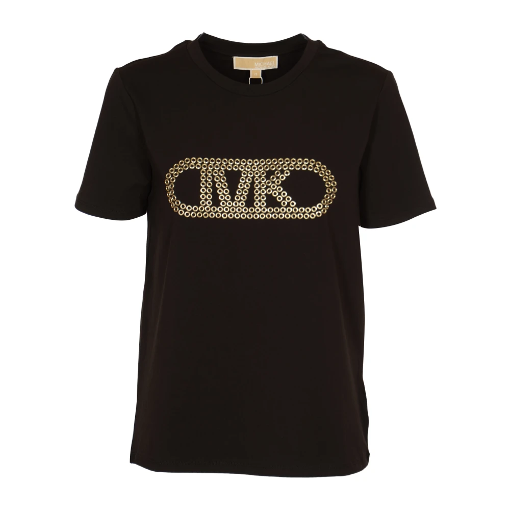 Michael Kors Zwarte Sweater met Grommet Empire Tee Black Dames