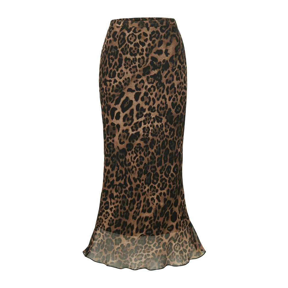 RIANI Dierenprint Midi Rok Black Dames