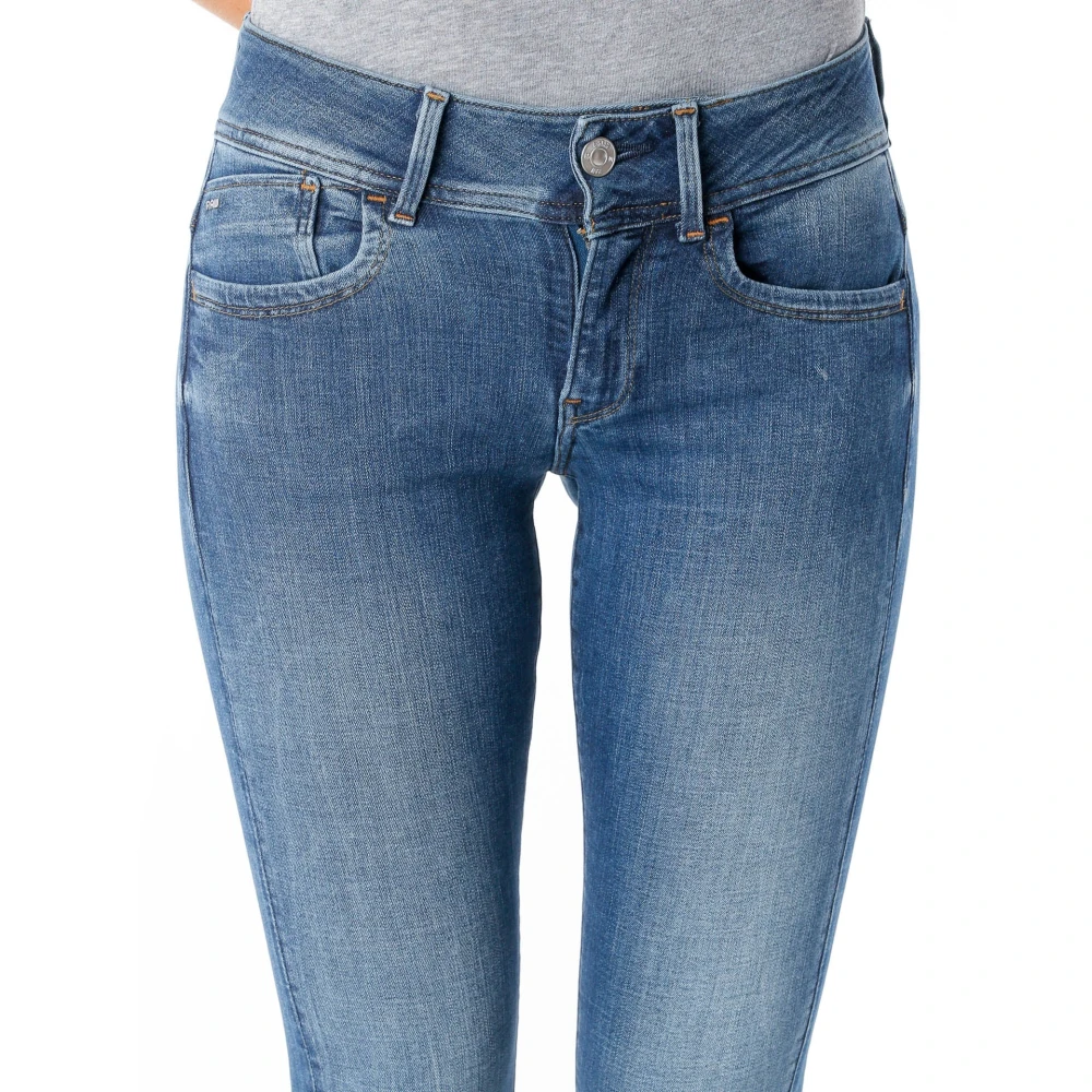 G-Star Mid Super Skinny Jeans Knoopsluiting Blue Dames